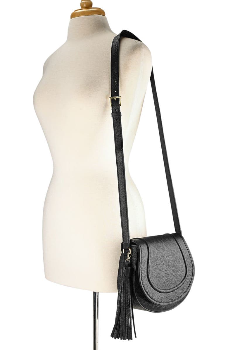 GiGi New York JENNI SADDLE BAG, Alternate, color, Black