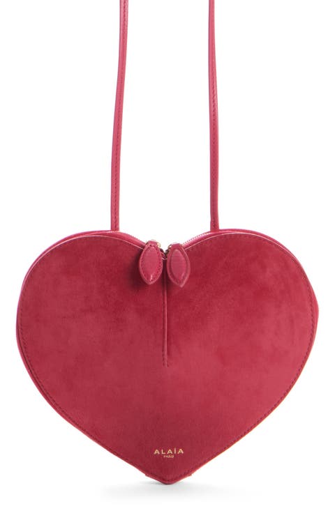 Le Coeur Suede Crossbody Bag