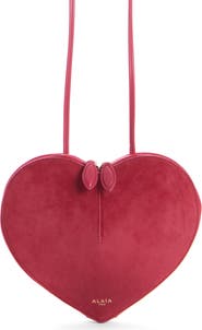 Alaïa Le Coeur Suede Crossbody Bag