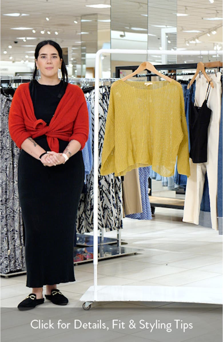 Organic Linen Crop Sweater, sales video thumbnail