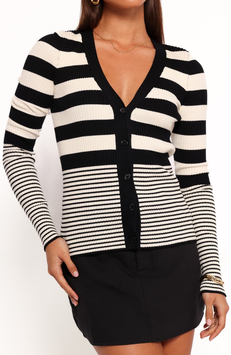 Petal & Pup Sorella Mixed Stripe Cardigan, Alternate, color, 