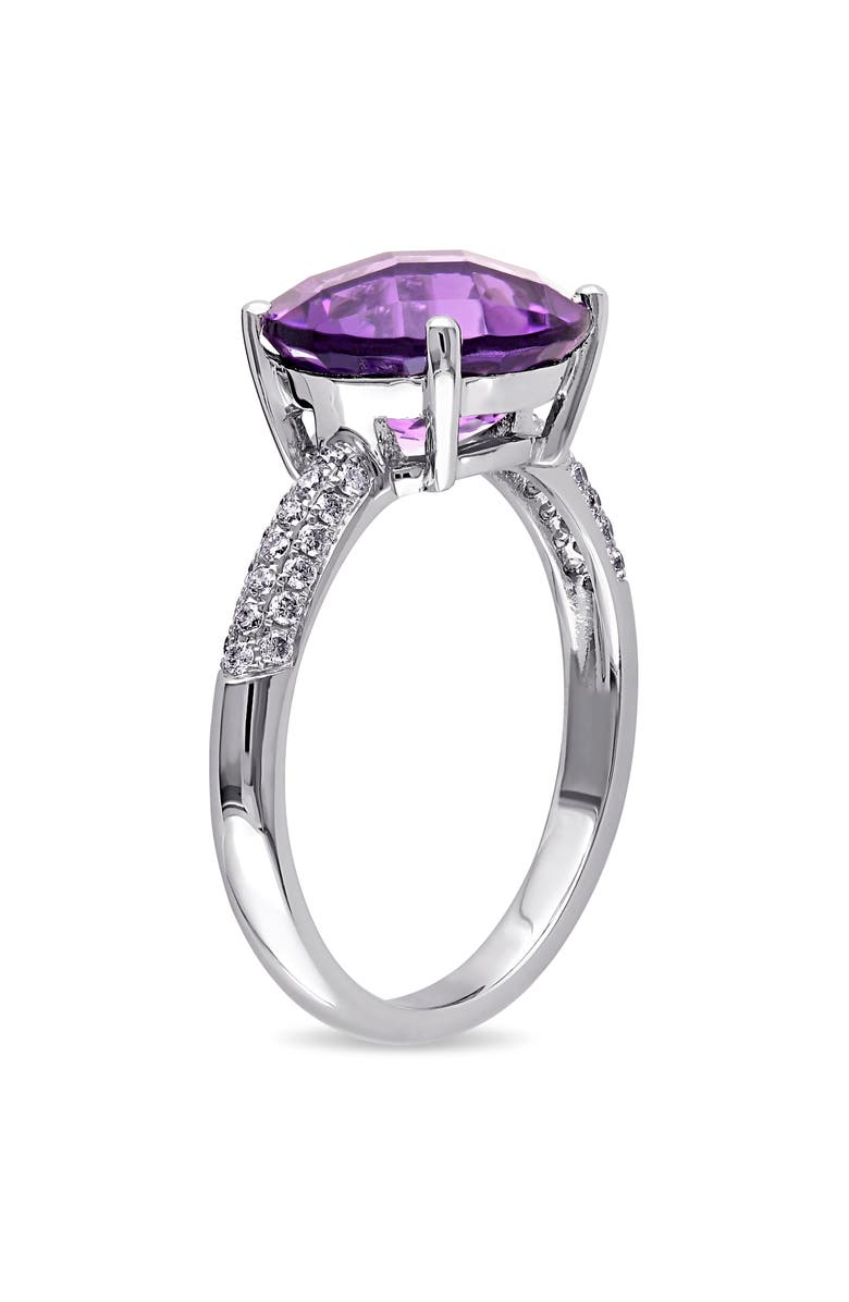 Julianna B. Amethyst & Diamond Solitaire Ring 14k, Alternate, color, Amethyst