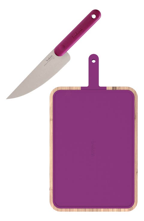 Bamboo Chopping Board with Integrated Chef Knife