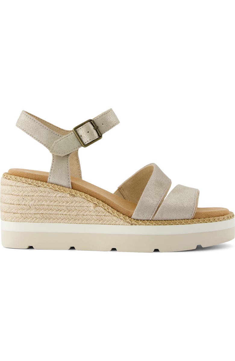 TOMS Darya Platform Wedge Sandal, Alternate, color, Silver