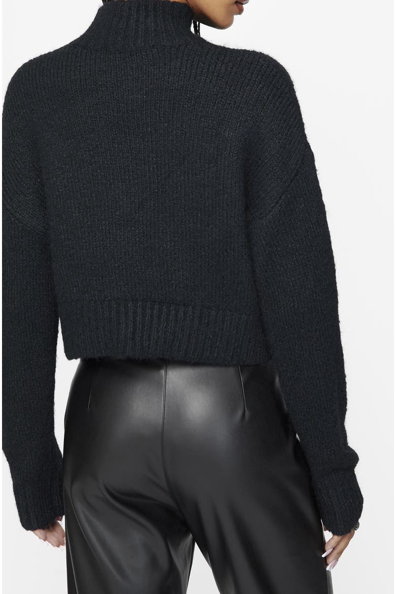 Phantom Cotton Cross Sweater, Alternate, color, Black