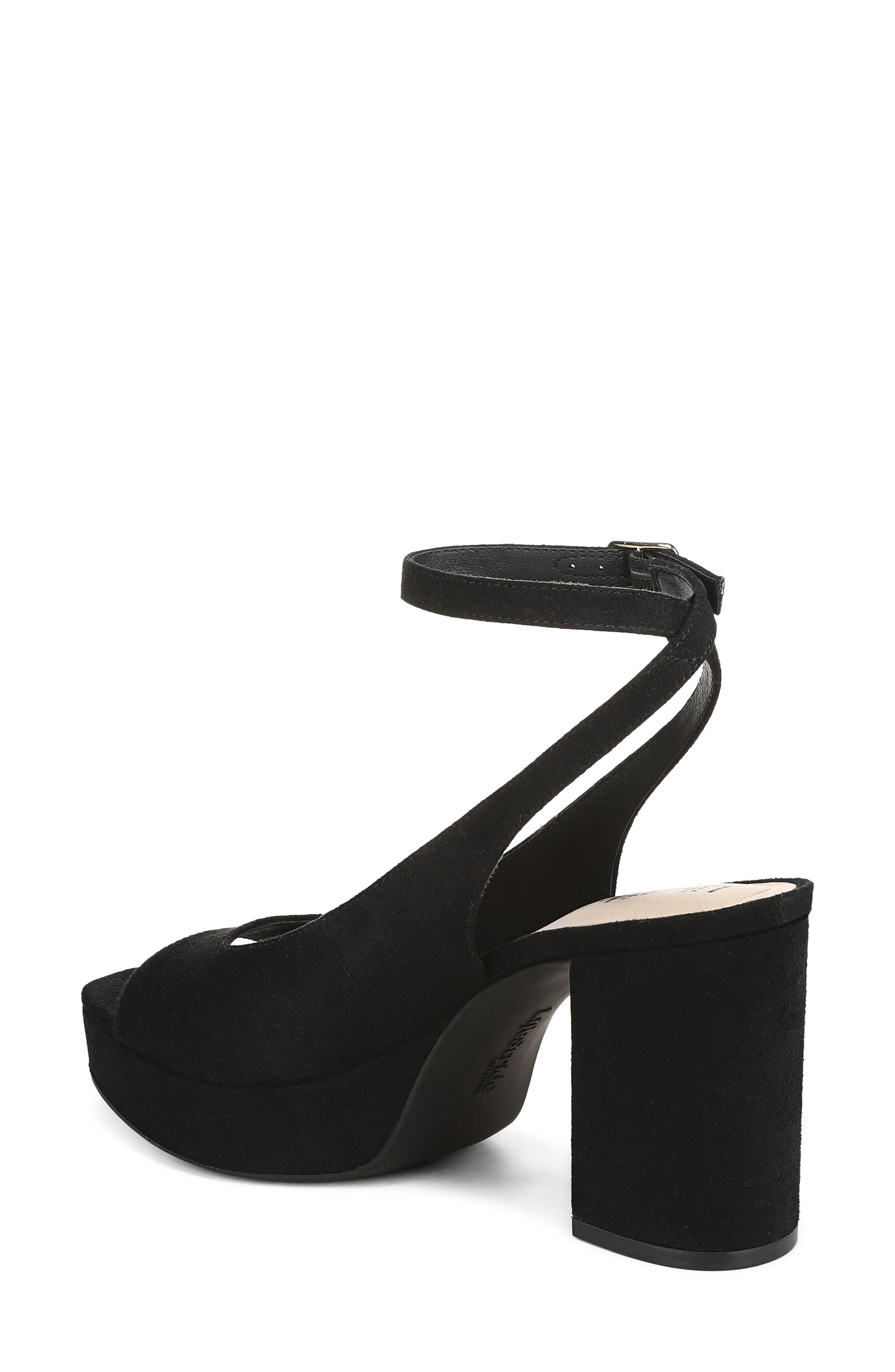 LifeStride Aliyah Ankle Strap Platform Sandal, Alternate, color, Black