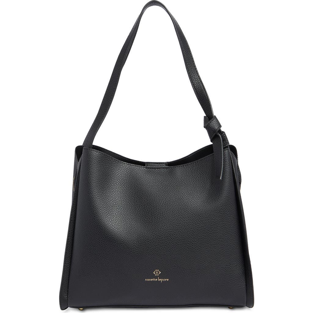 Nanette Lepore Ariana Triple Section Shoulder Bag In Black