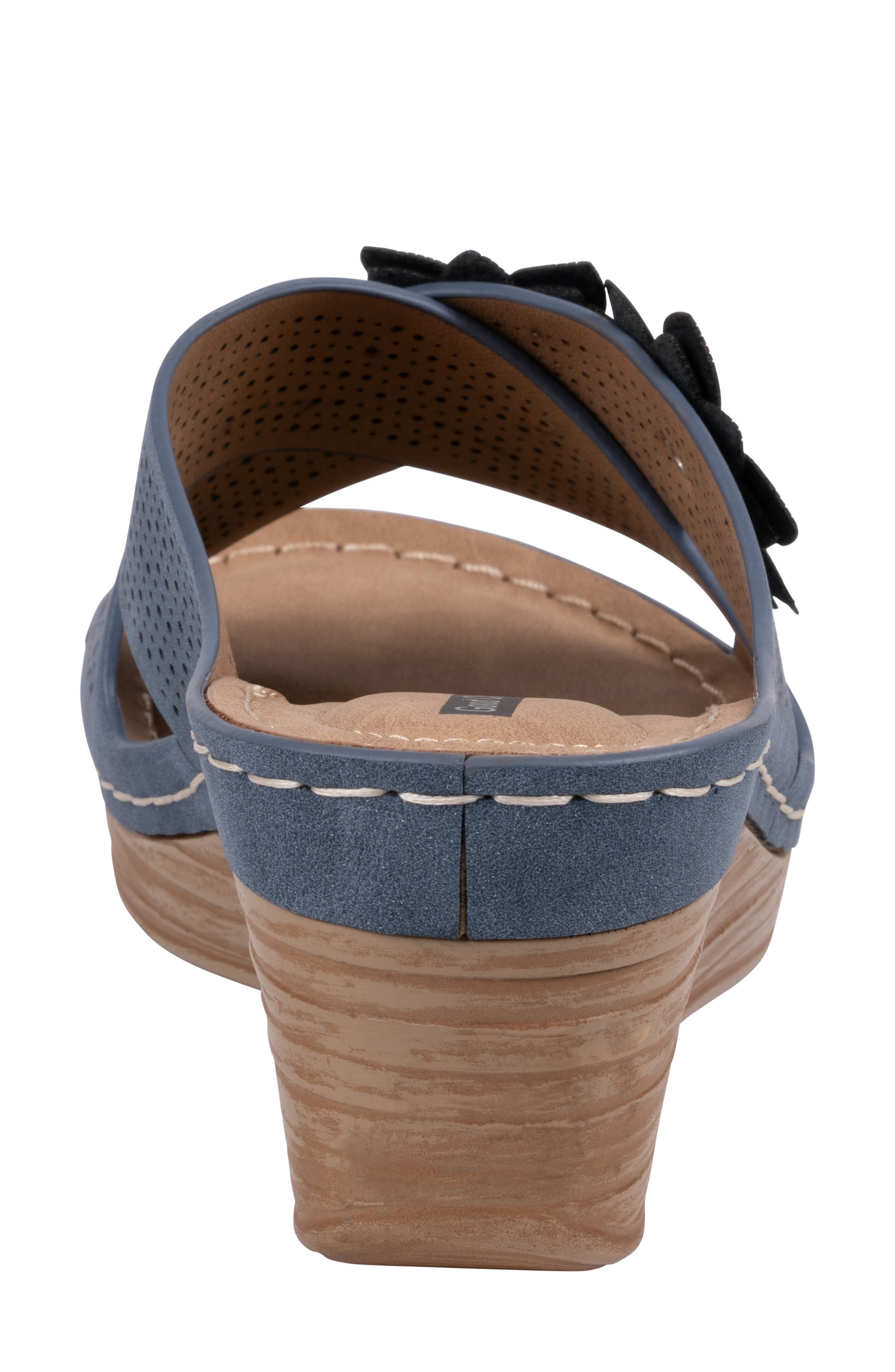 Nylie Platform Wedge Slide Sandal, Alternate, color, NAVY