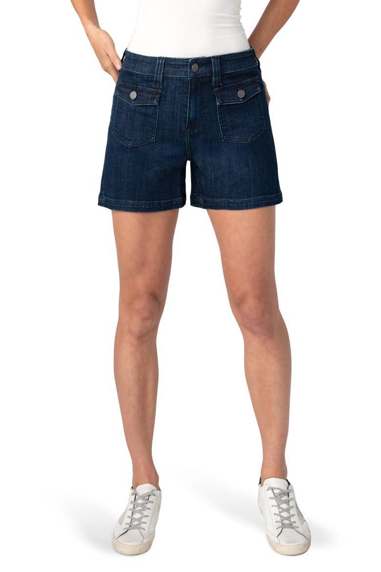 Patch Pocket Denim Shorts, Main, color, DELACEY