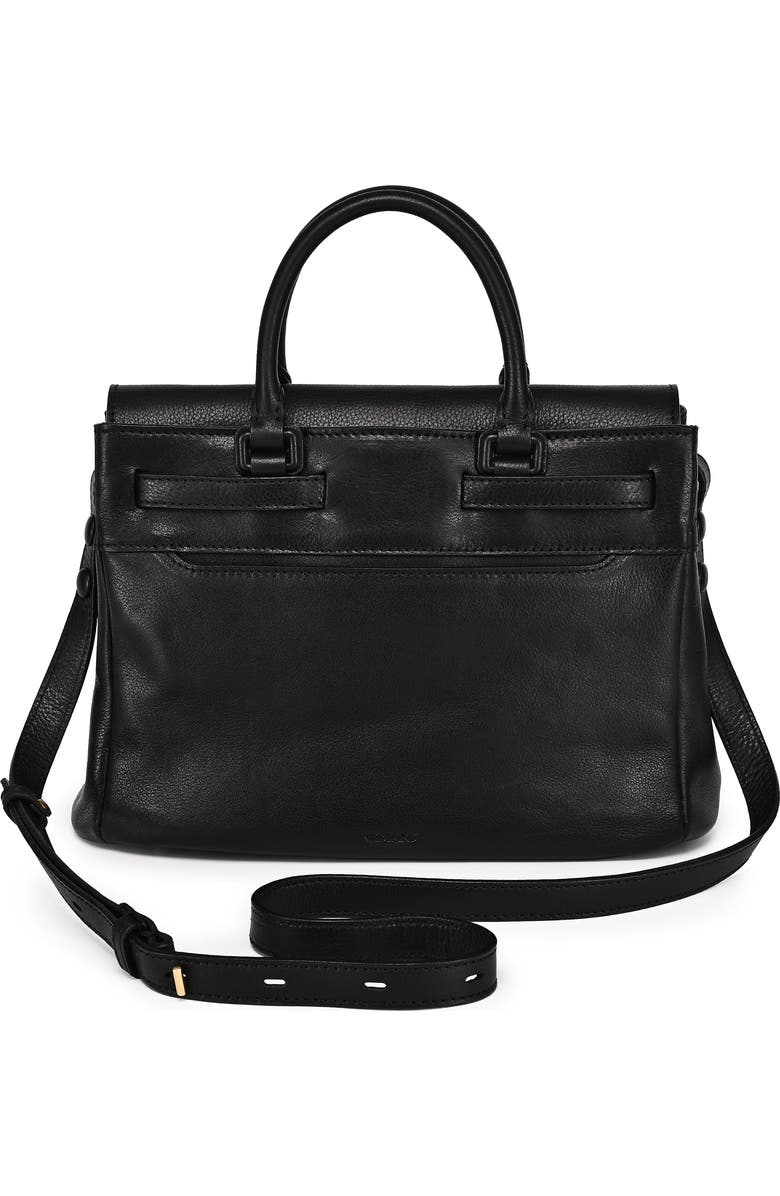 OLD TREND Wishbone Genuine Leather Structured Heritage Satchel, Alternate, color, Black