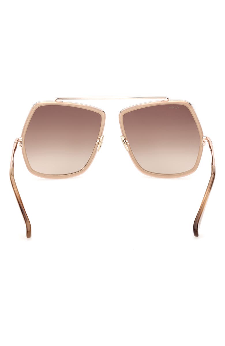 Max Mara 64mm Gradient Oversize Geometric Sunglasses, Alternate, color, 