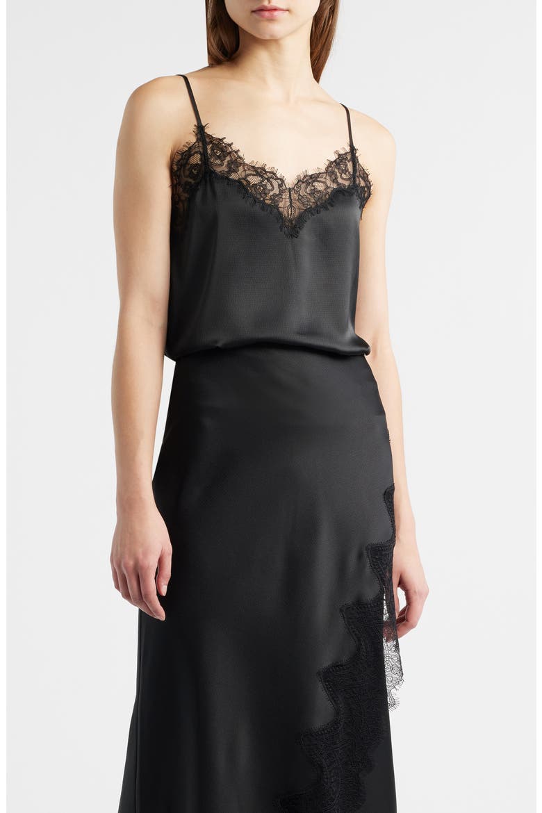 Ilessy Eyelash Lace Camisole, Main, color, BLK