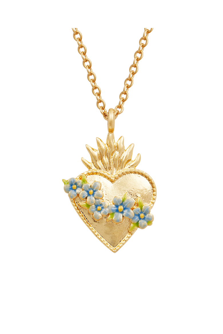 Sacred Heart Necklace, Alternate, color, Gold