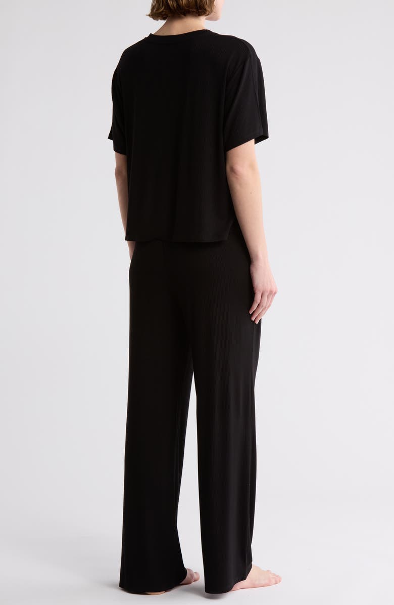 Honeydew Revival Rib Pajamas, Alternate, color, Black