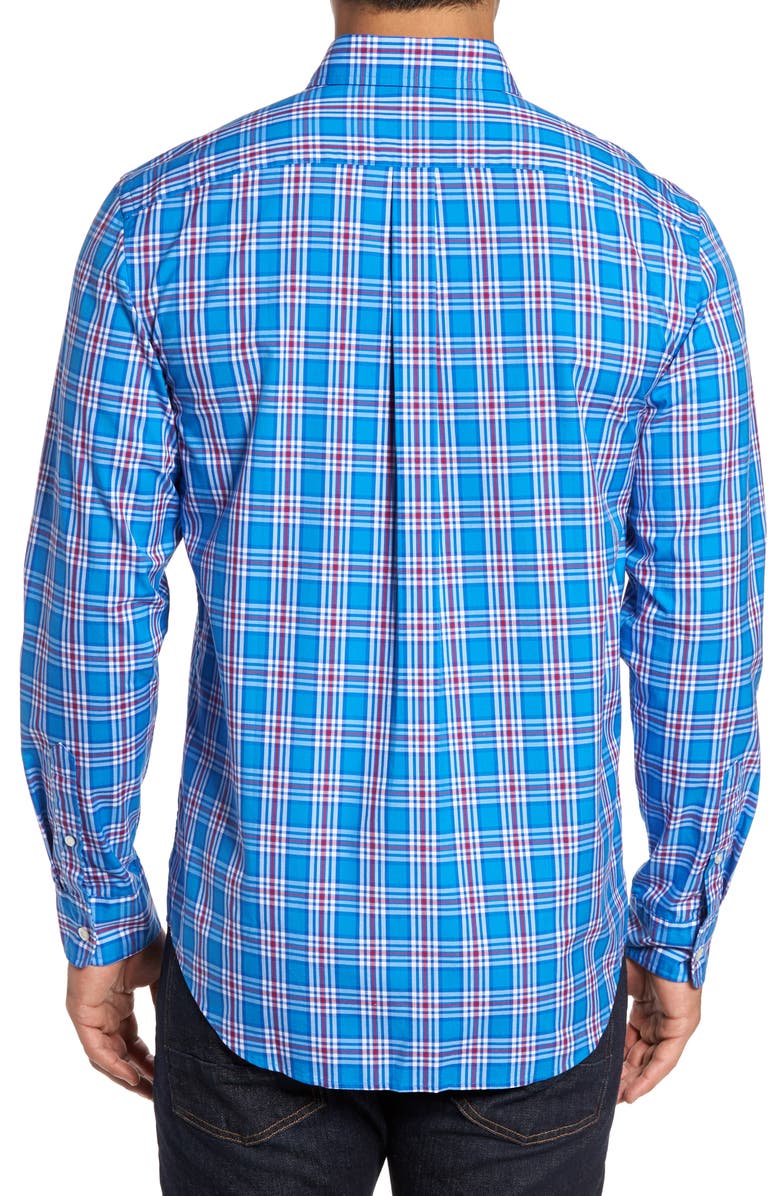 vineyard vines Tucker Chandler Pond Classic Fit Plaid Sport Shirt, Alternate, color, Hull Blue