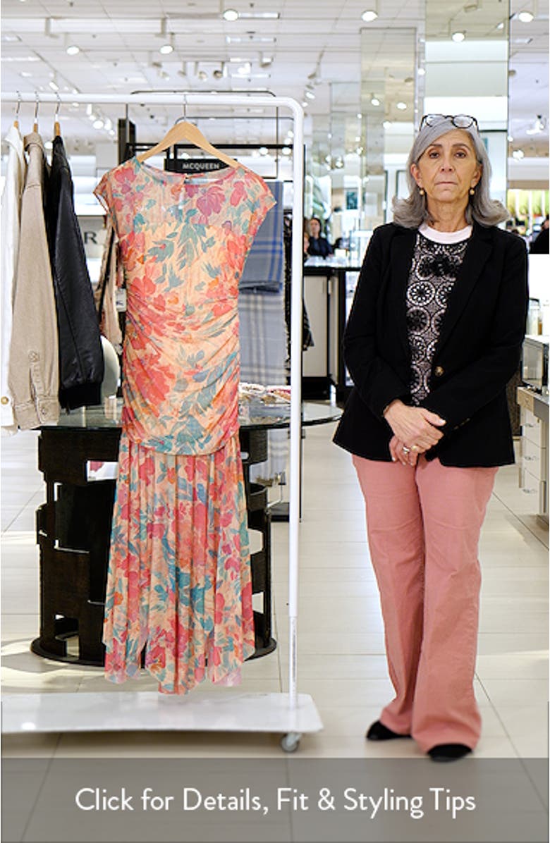 Agnes Floral Print Georgette Maxi Dress, sales video thumbnail
