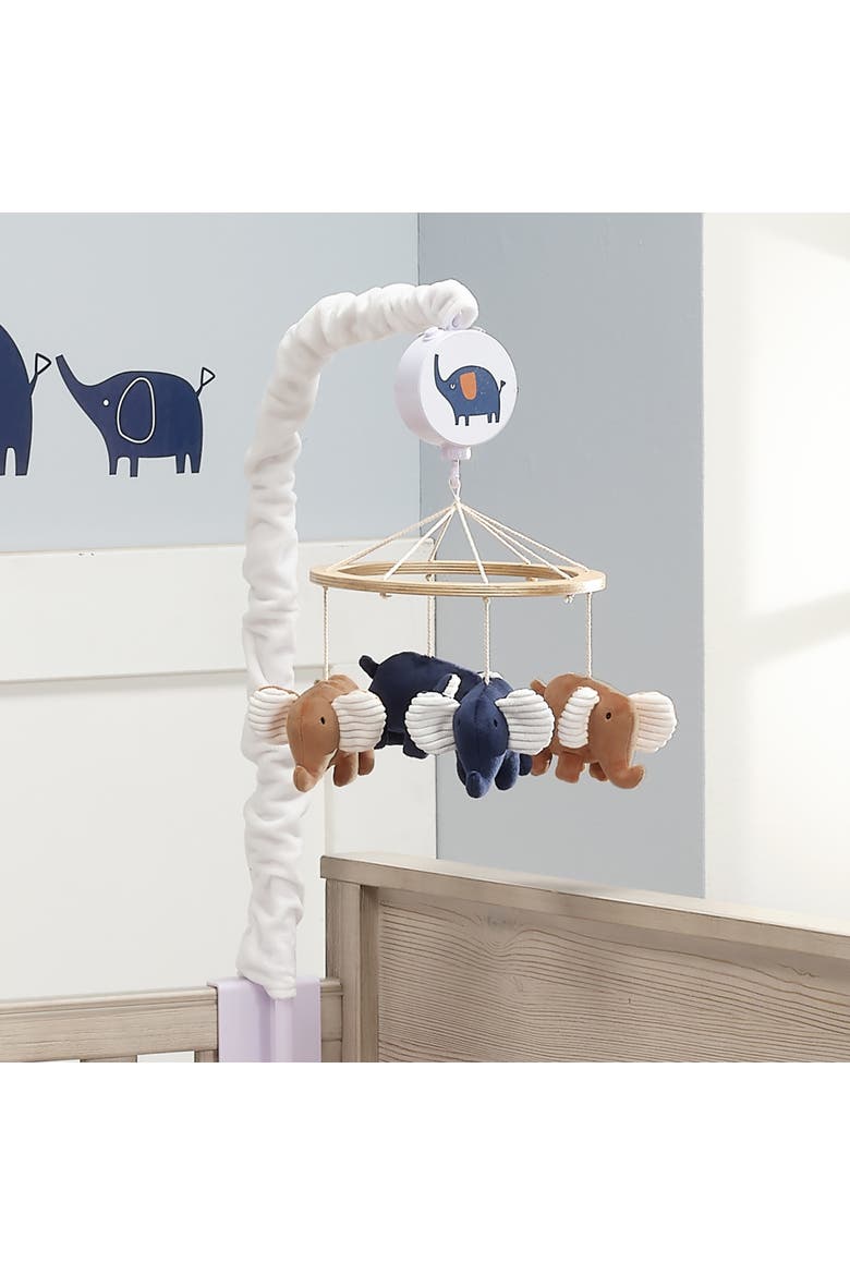 Playful Elephant Musical Baby Crib Mobile Soother Toy, Alternate, color, Blue