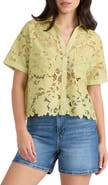 NVLT Sheer Cotton Lace Camp Shirt