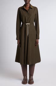 Moncler Long Sleeve Poplin Shirtdress
