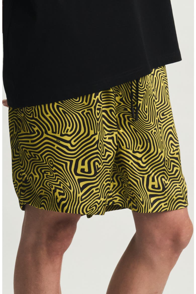 CLYDE ELASTICATED SHORT, Alternate, color, BLACK TOPOGRAPHY