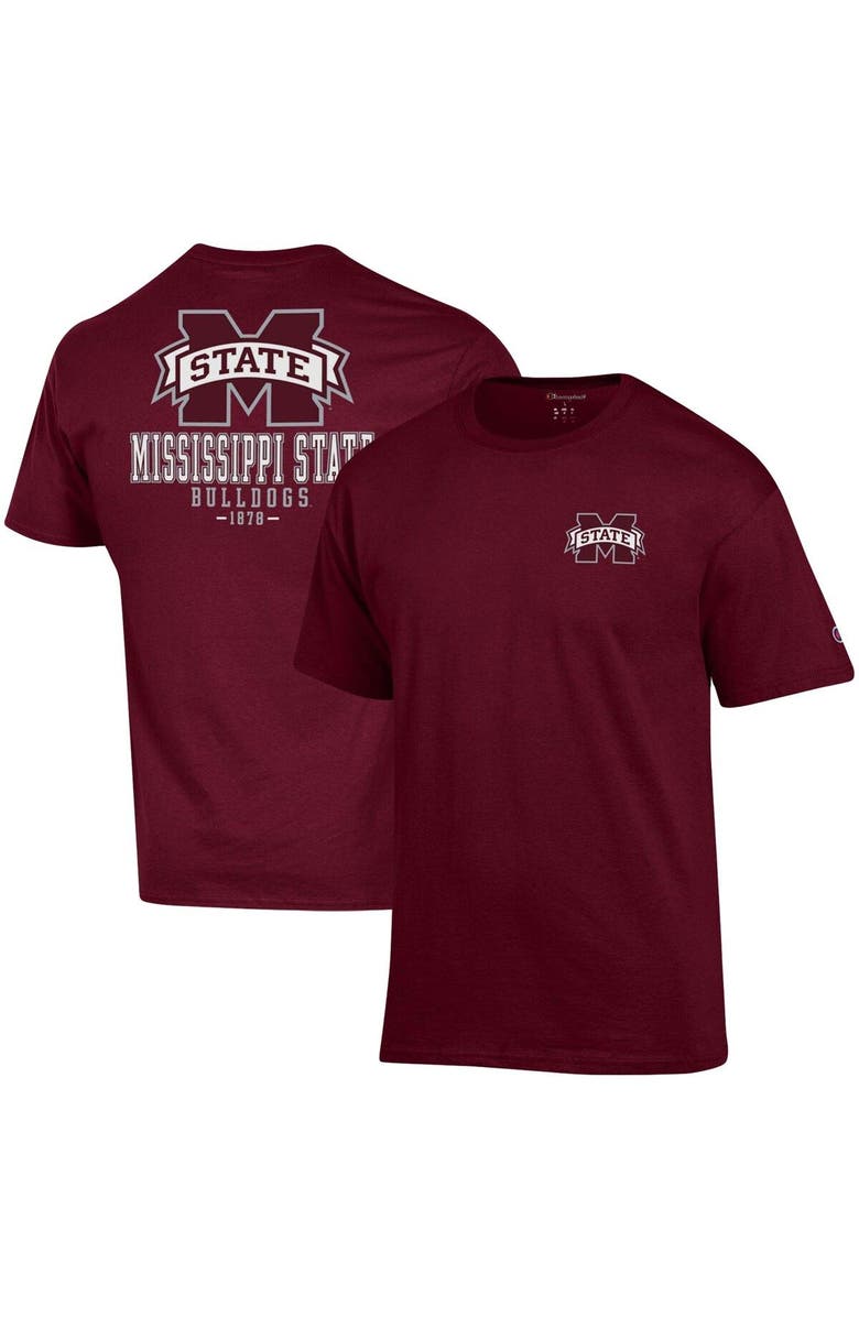 Champion Men's Champion Maroon Mississippi State Bulldogs Stack 2-Hit T-Shirt, Main, color, Maroon