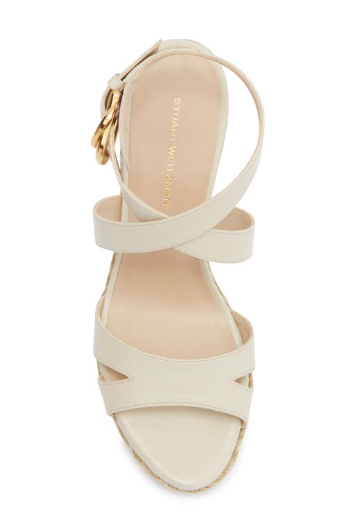 Stuart Weitzman Zuzu Espadrille Wedge Sandal In White