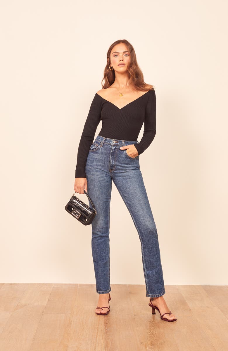 Reformation Minnie Off the Shoulder Top, Alternate, color, 