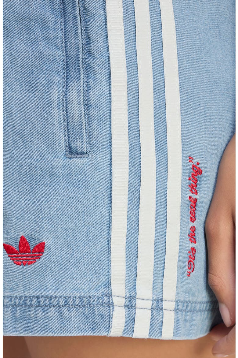 Striped Denim Shorts, Alternate, color, LIGHT BLUE