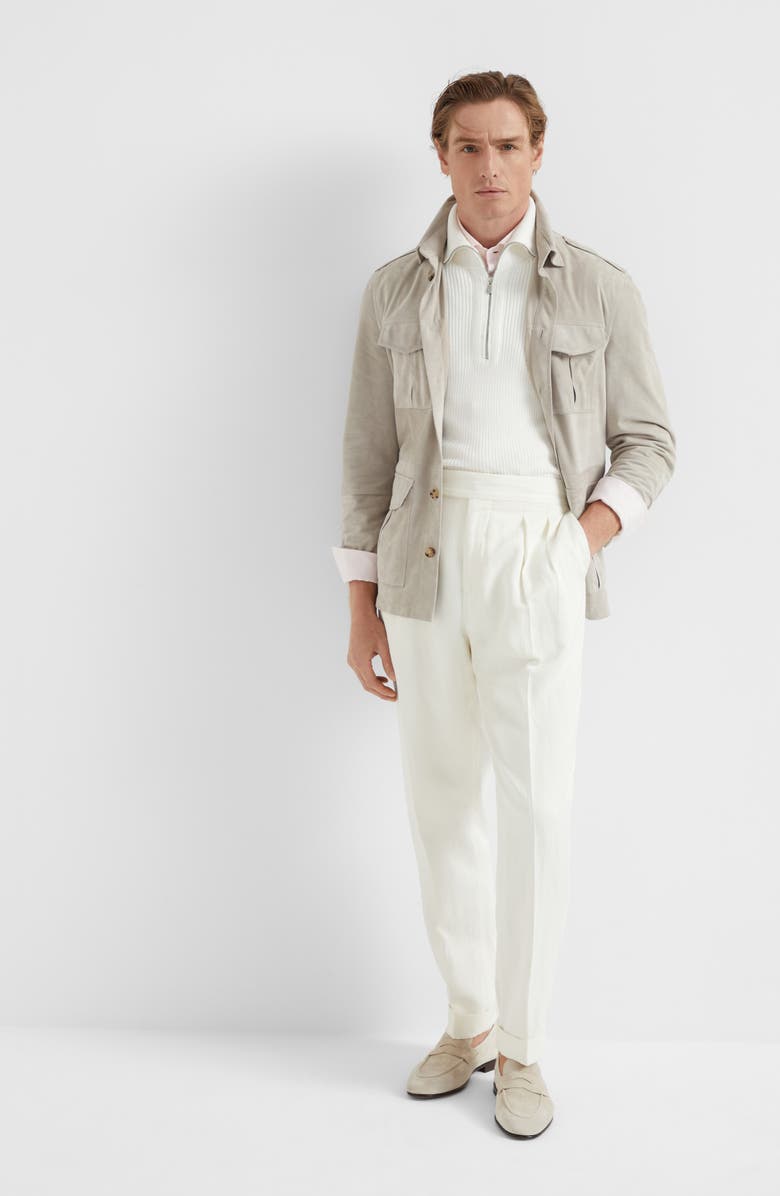 Brunello Cucinelli Unlined safari jacket, Alternate, color, 