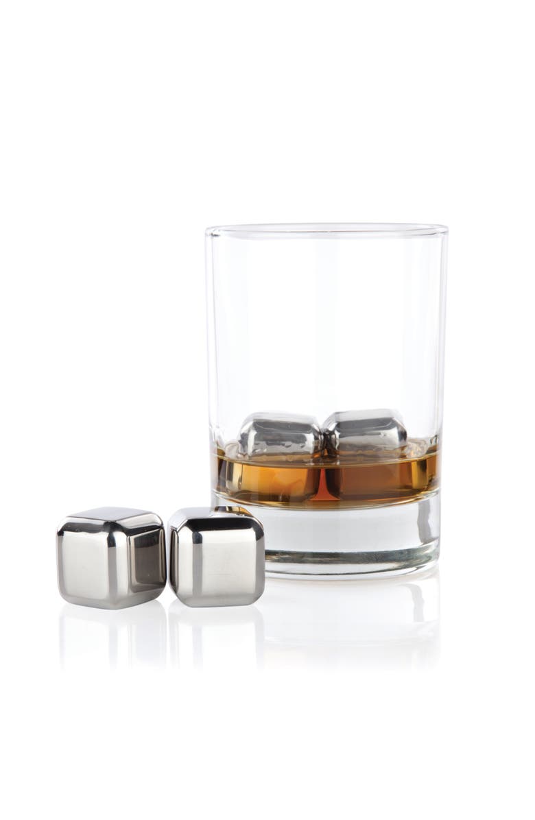 Innovine Stainless Steel Ice Cubes Set of 4, Alternate, color, Silver