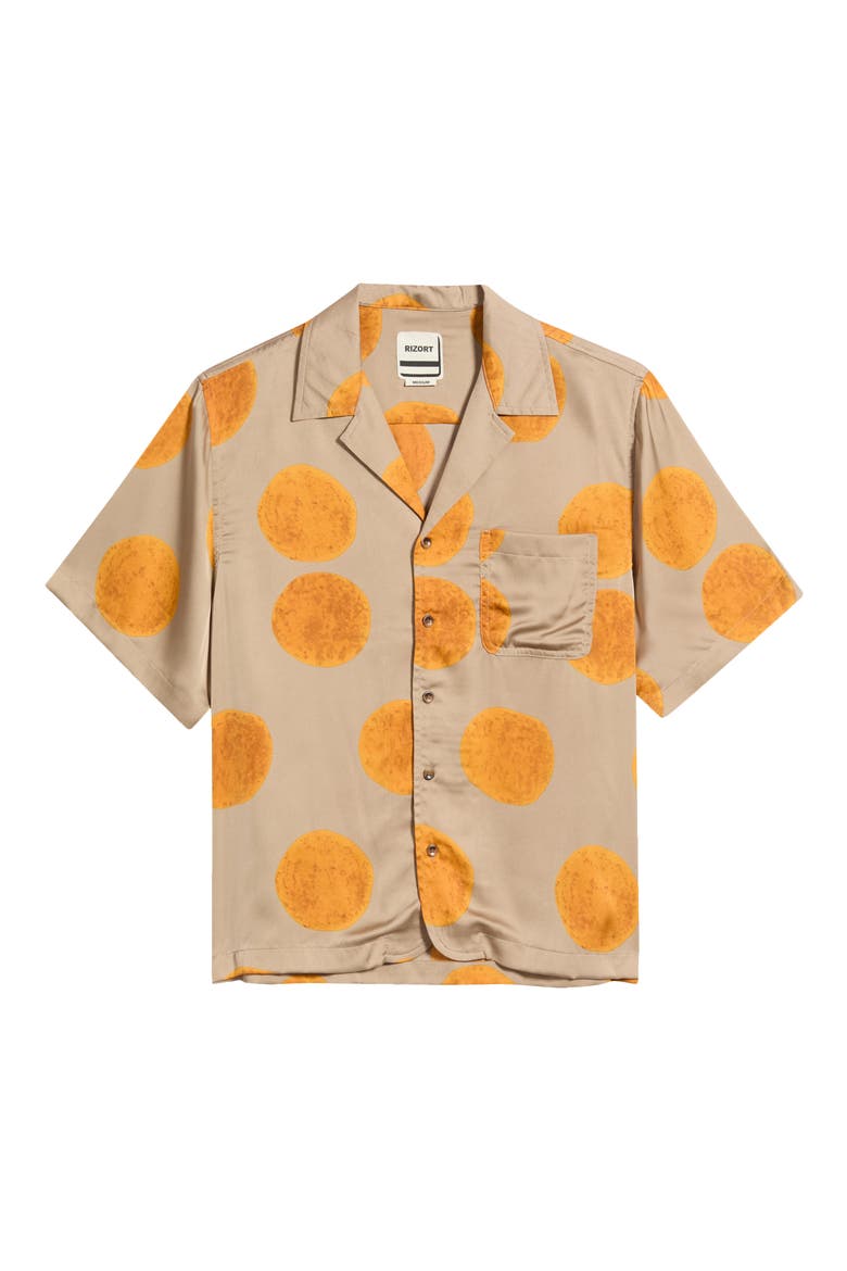 Curly Camp Shirt, Alternate, color, TAN