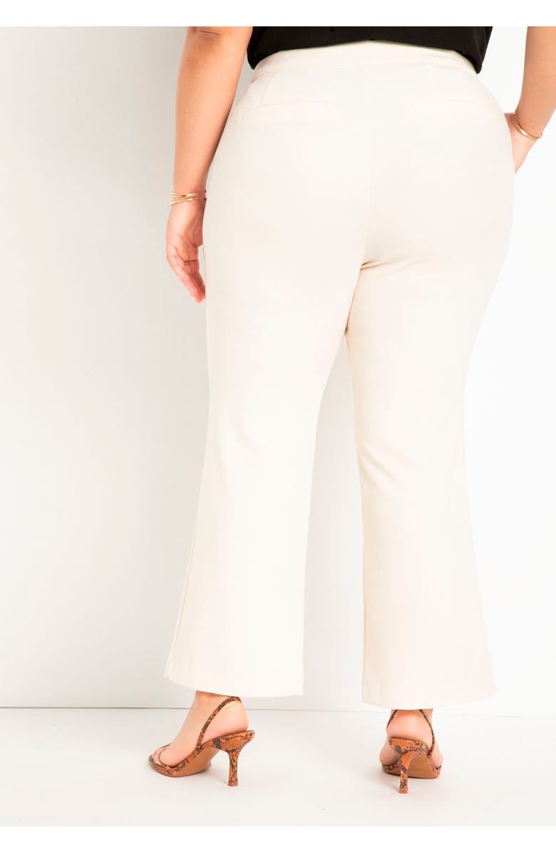 ELOQUII The 365 Suit Crop Flare Leg Trouser, Alternate, color, White Swan