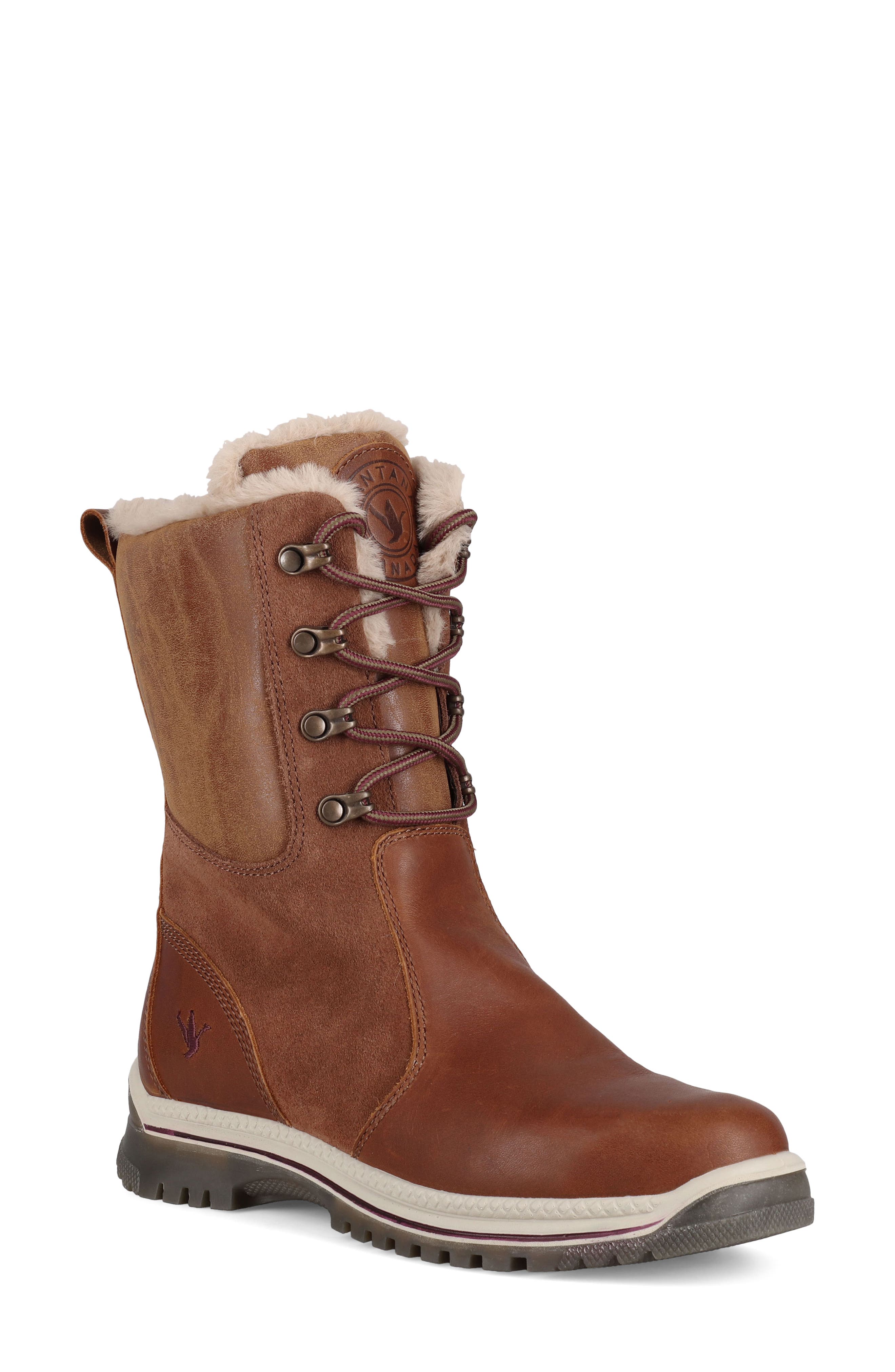 Santana Canada Misa Luxe Faux Fur Lined Waterproof Boot, Main, color, 