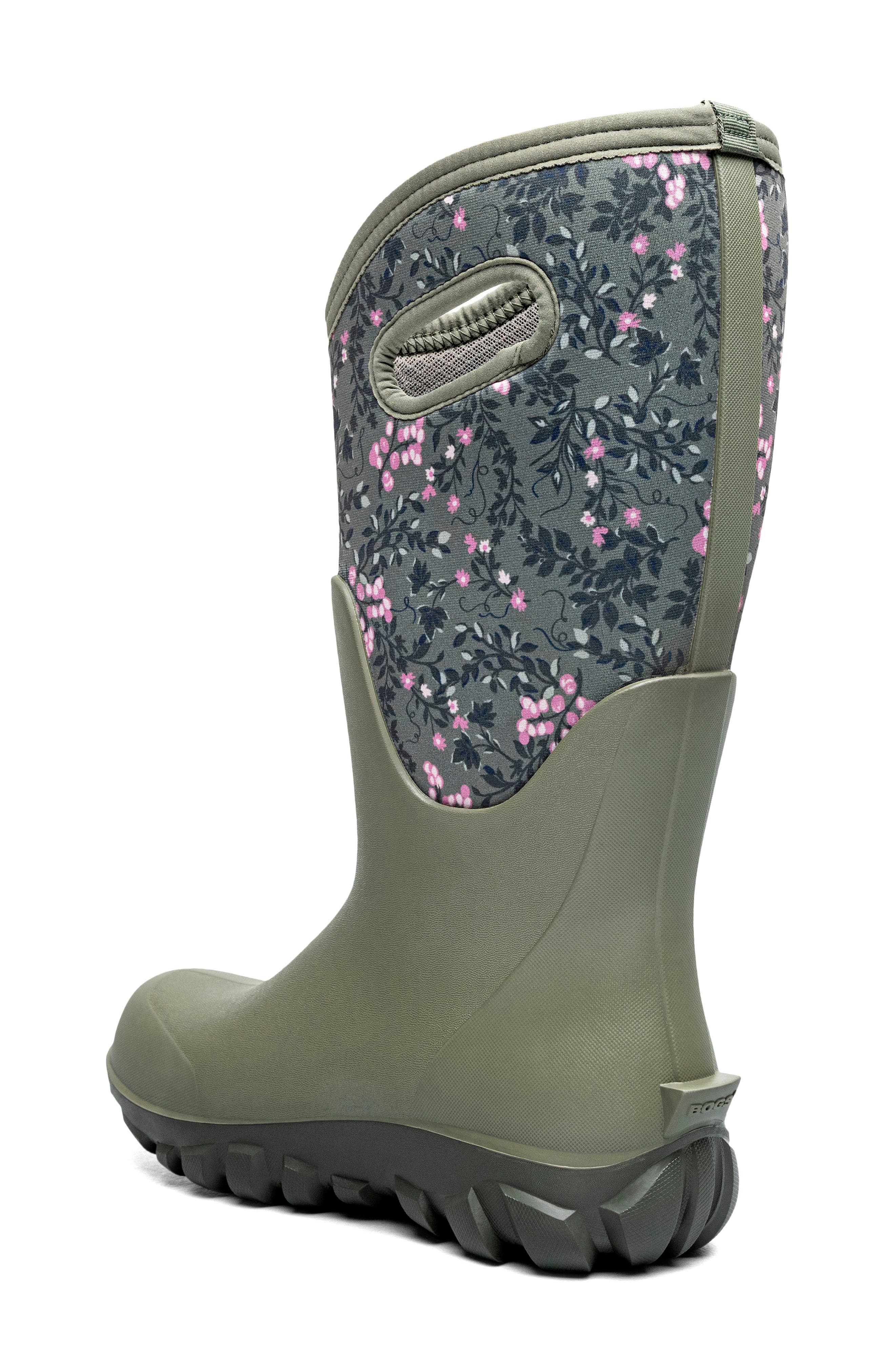 Bogs Classic Seamless Tall Rain Boot, Alternate, color, Olive Multi