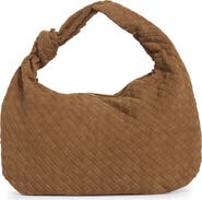URBAN EXPRESSIONS HANDBAGS Woven Faux Suede Hobo Shoulder Bag