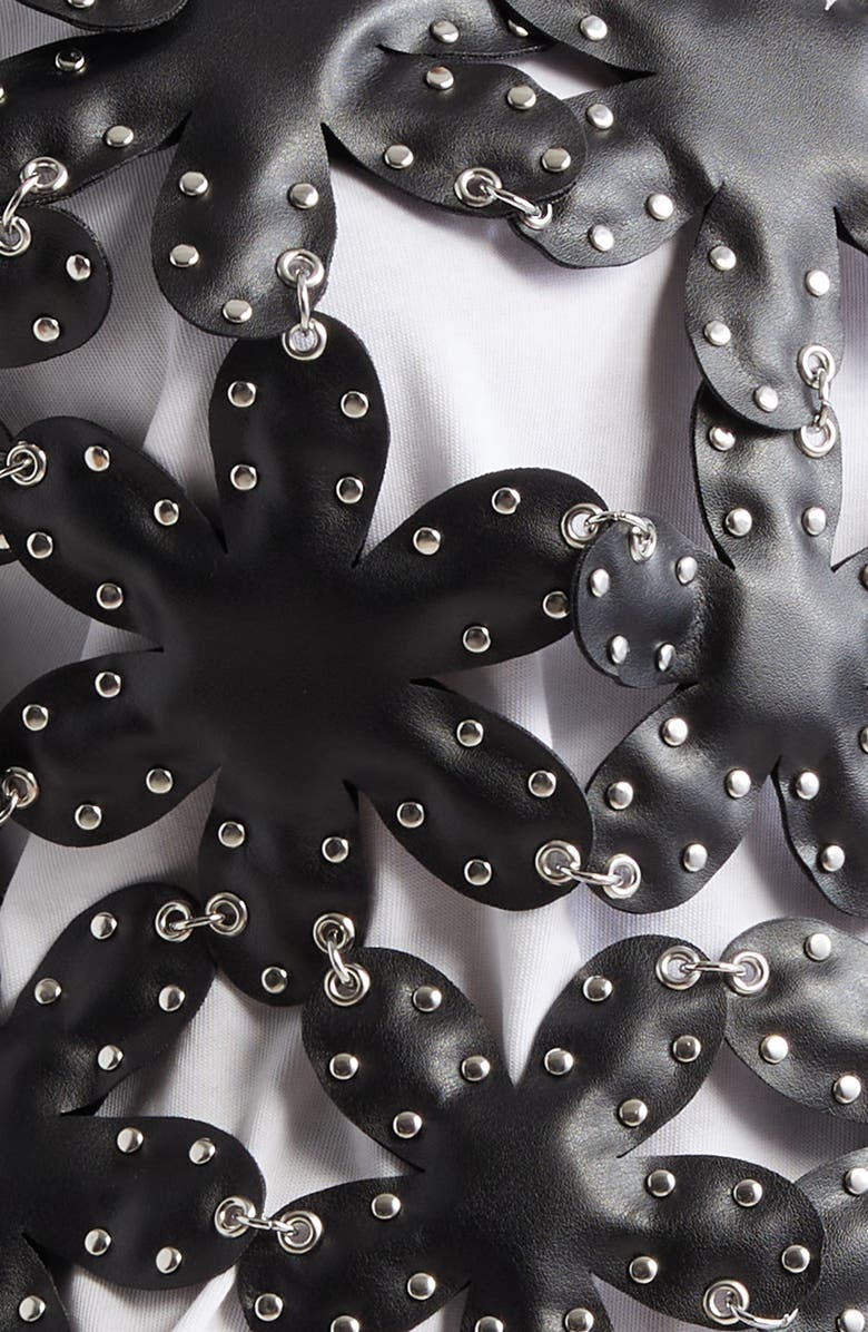 Noir Kei Ninomiya Flower Faux Leather Harness, Alternate, color, 