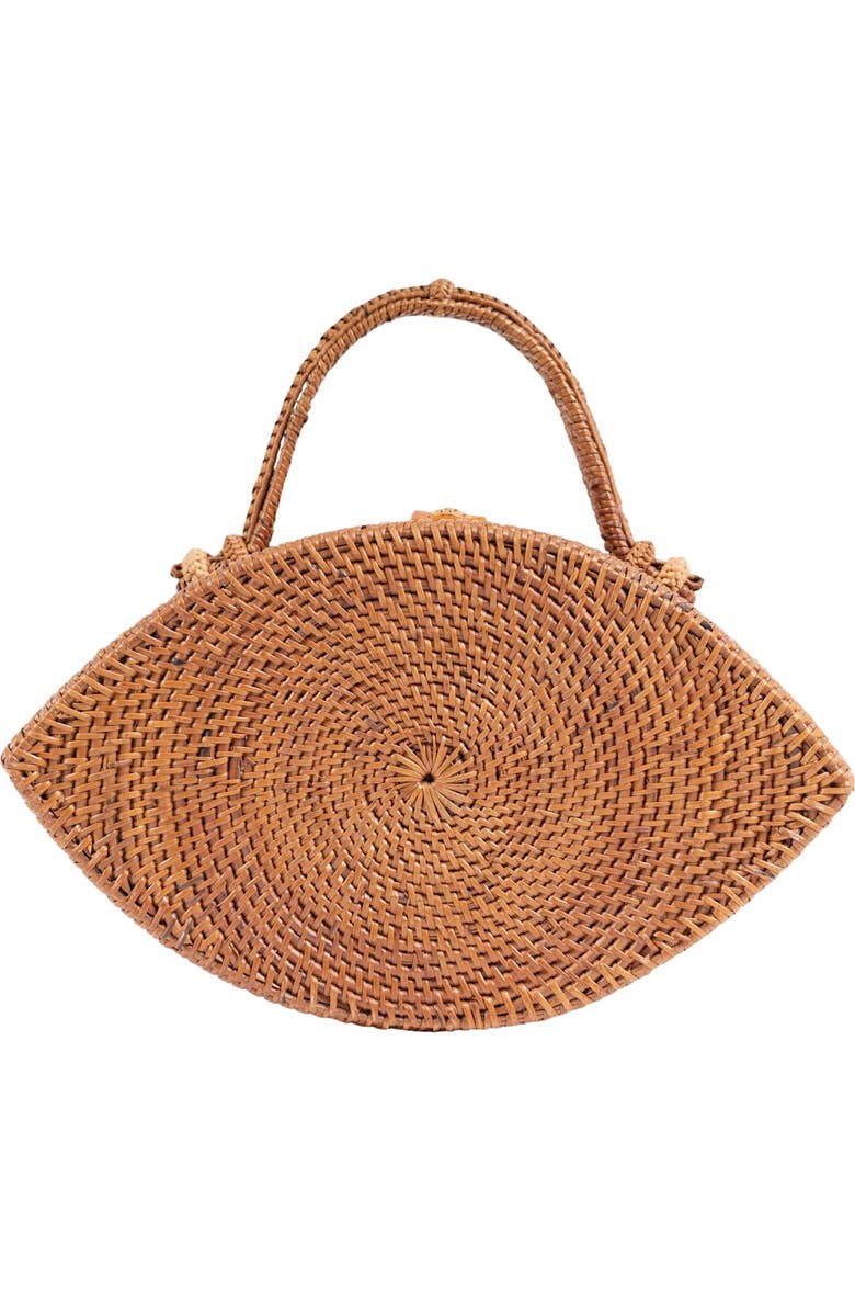Jelavu Iris Handwoven Rattan Top Handle Bag, Alternate, color, Natural