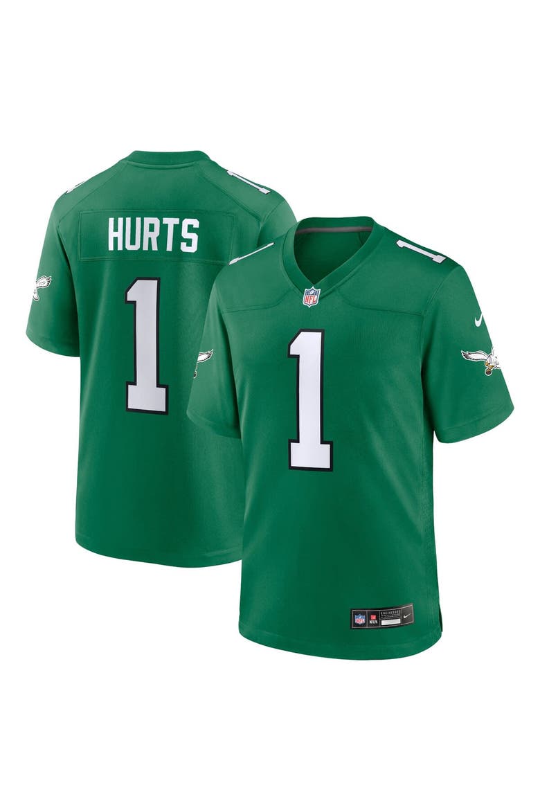 Men's Nike Jalen Hurts Kelly Green Philadelphia Eagles Alternate Game Player Jersey, Main, color, Kelly Green