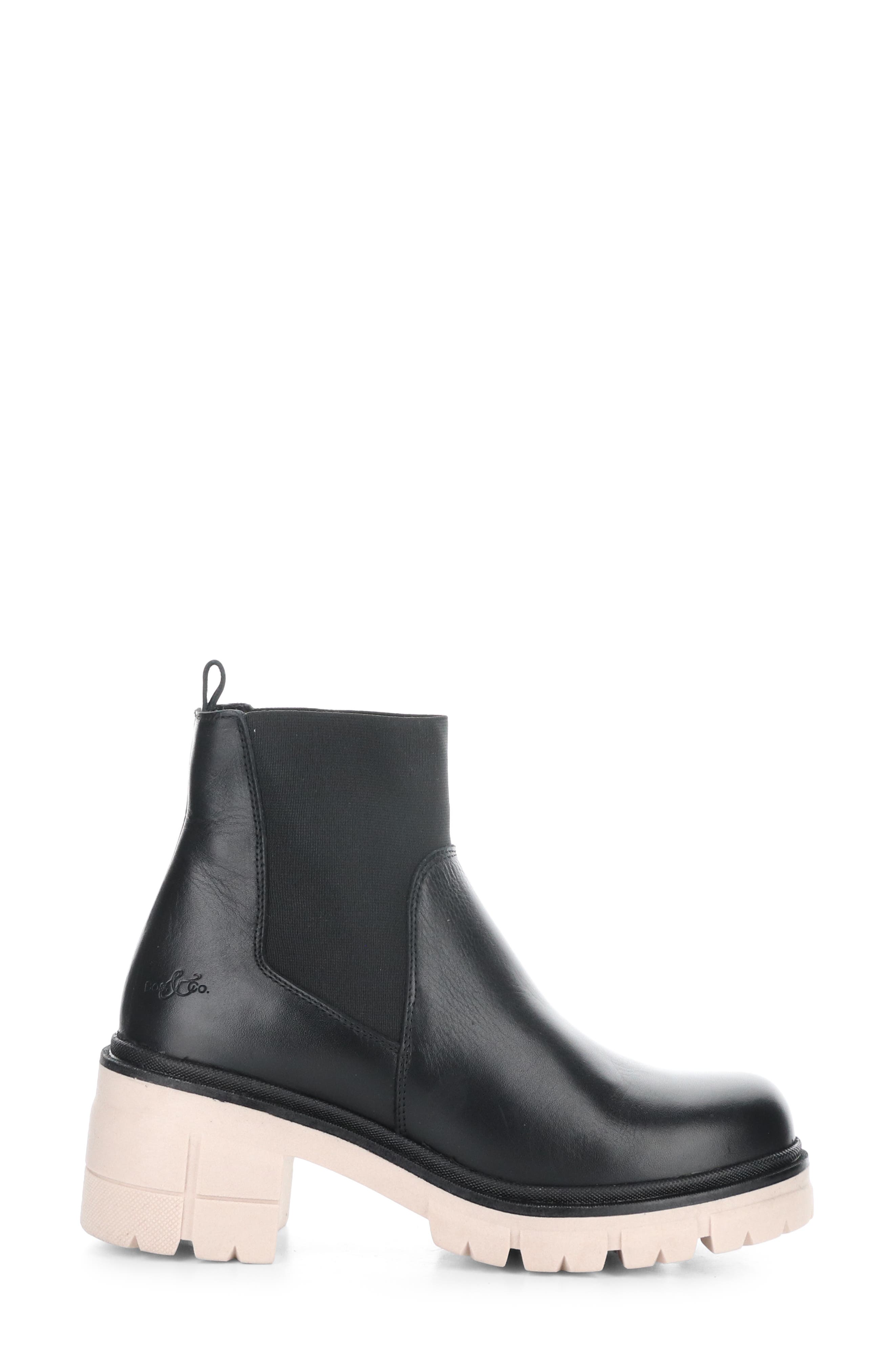 Bos. & Co. Bianc Lug Sole Chelsea Boot, Alternate, color, Black/ Pink Feel/ Elastic