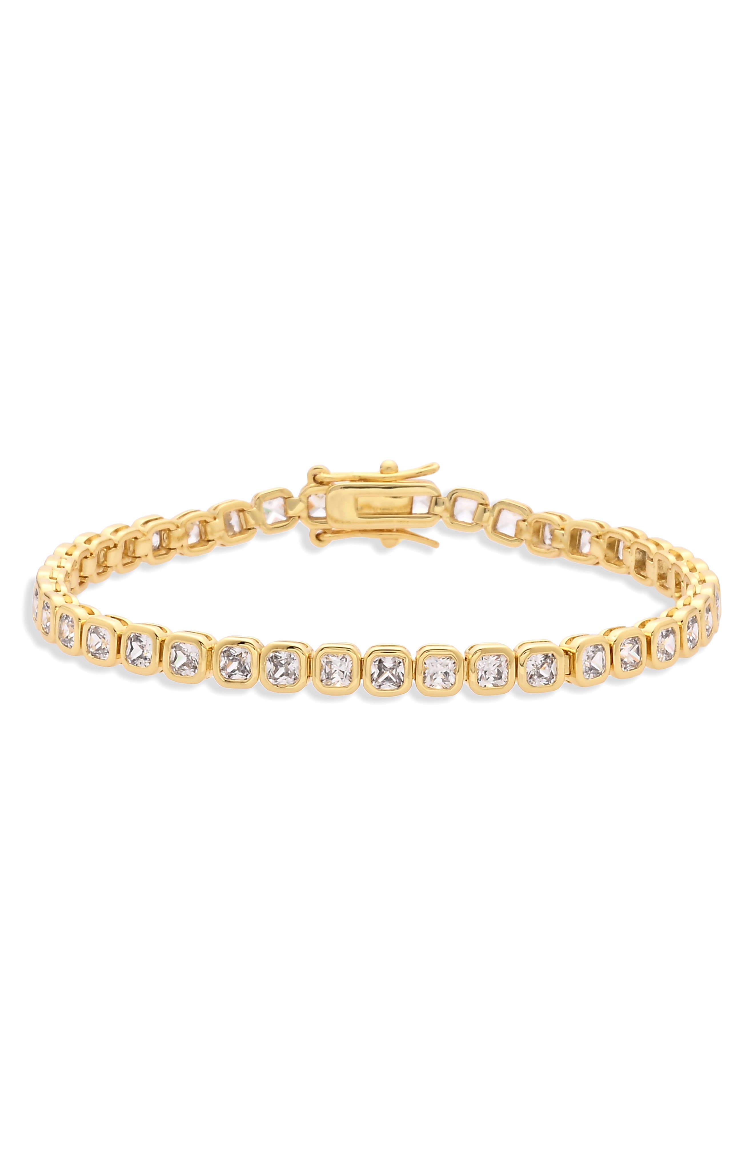 Solenne Line 18k Gold Plated Cubic Zirconia Bracelet