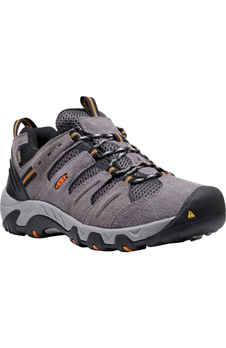 KEEN Headout Waterproof Hiking Shoe, Main, color, Steel Grey/ Orange Pepper