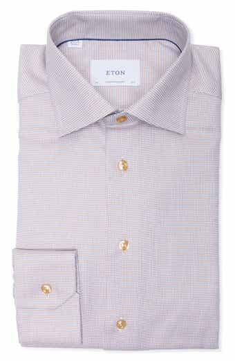 Contemporary Fit Semi-Solid Cotton Dress Shirt