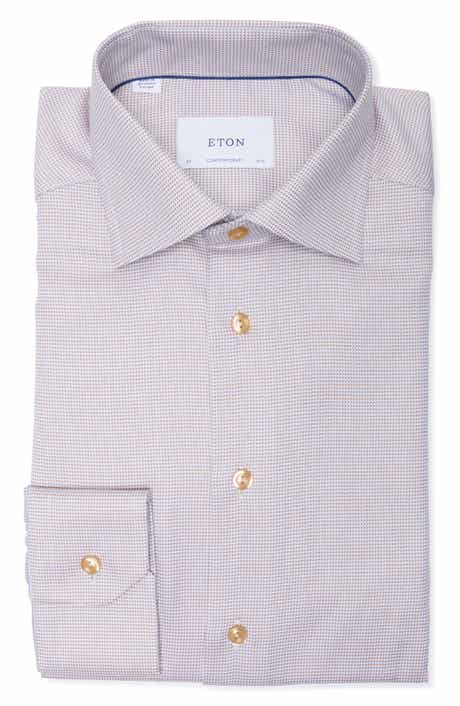 Contemporary Fit Semi-Solid Cotton Dress Shirt