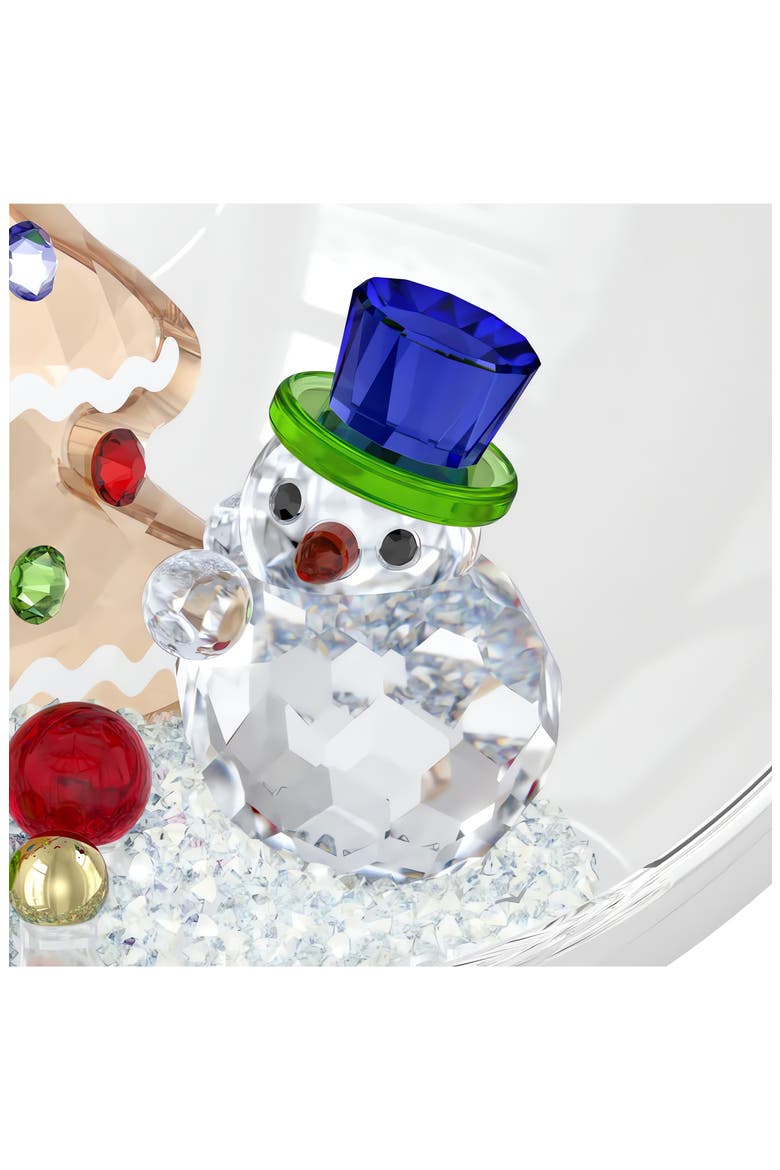 Holiday Cheers Tree & Snowman Glass Ornament, Alternate, color, GOLD