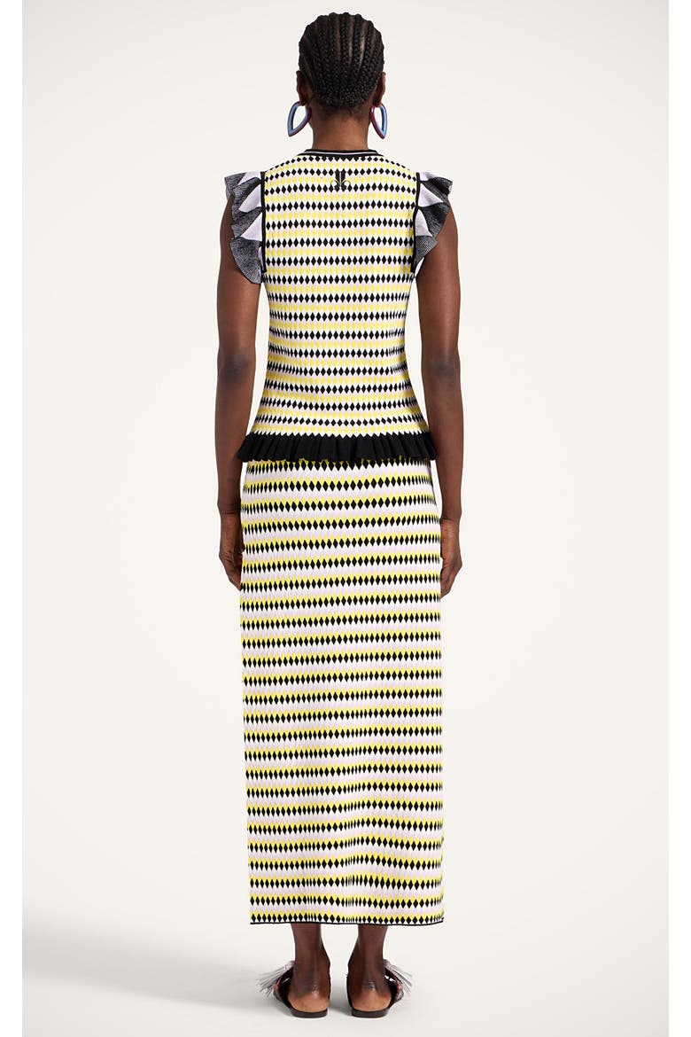 Checkers Skirt, Alternate, color, Multicolor Yellow/Black/Lilac