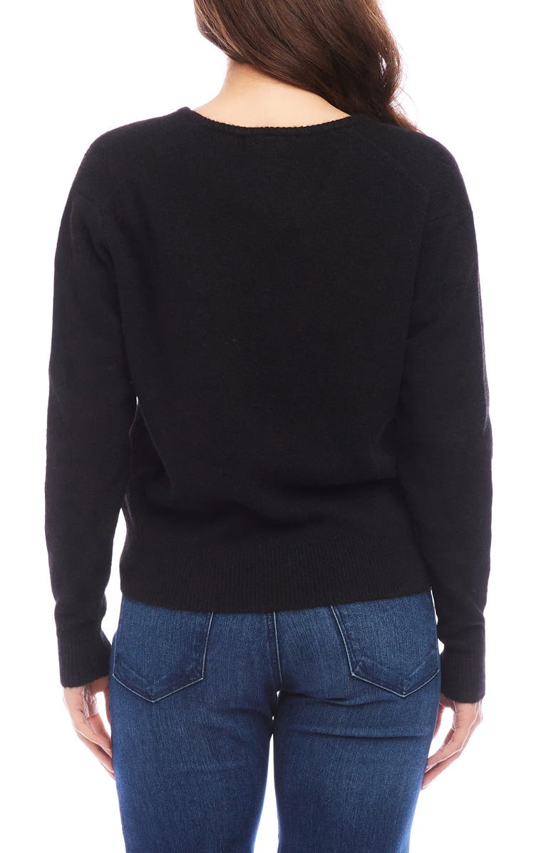 Karen Kane V-Neck Sweater, Alternate, color, 