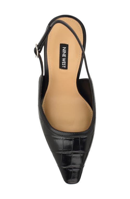 Nine West Orlanda Slingback Pointed Toe Pump In Animal Print