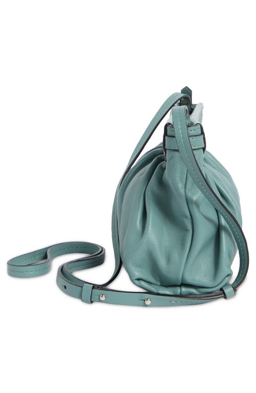 Isabel Marant Small Luz Leather Clutch In Green