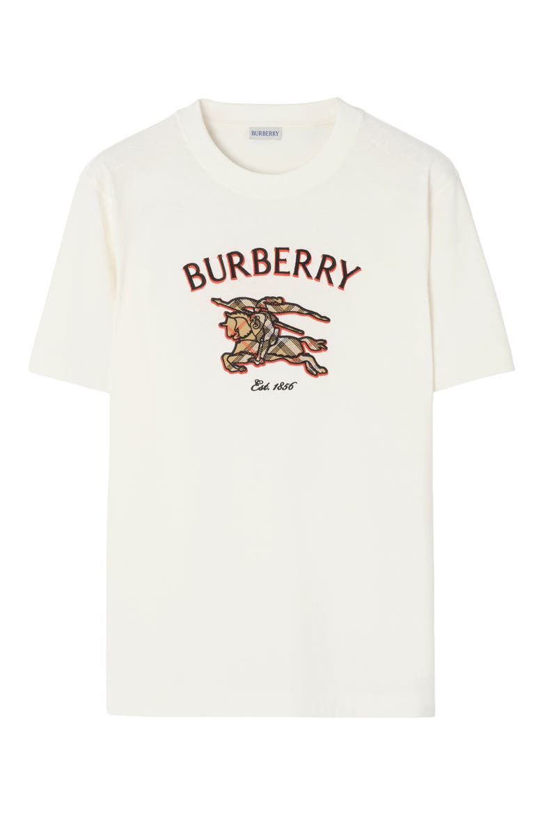 Ryan Embroidered Check EKD Appliqué T-Shirt, Main, color, CHALK