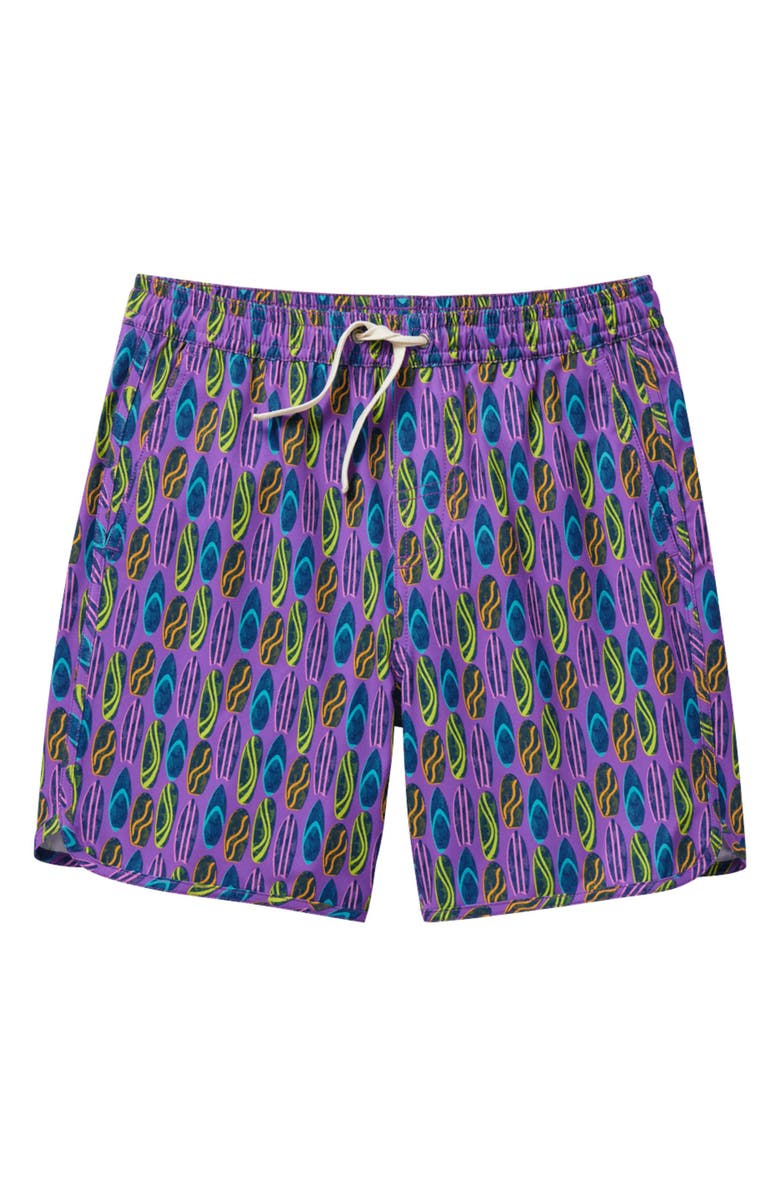 Fair Harbor Kids' Anchor Print Water Repellent Swim Trunks, Main, color, 